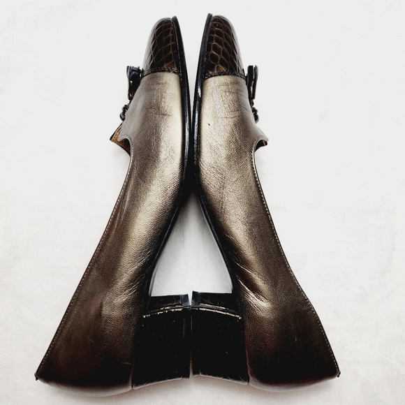 2 X CALIFORNIA MAGDESIANS leather Tassel pumps, black and bronze - Picture 13 of 16